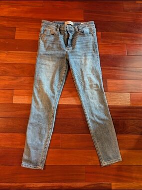 Abercrombie & Fitch Light Blue High-Rise Super Skinny Ankle Jeans